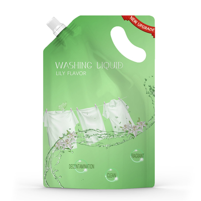 250G 500G Stand Up Pouch With Corner Spout Hang Hole Plastic Foil Shampoo Liquid Detergent