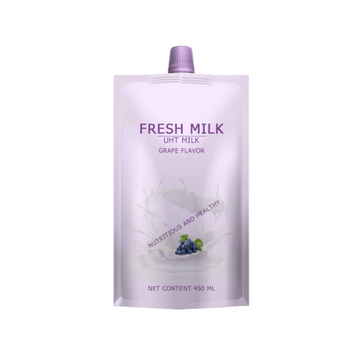 450ml Milk Pouch Stand Up Bag With Spout Long Shelf Life