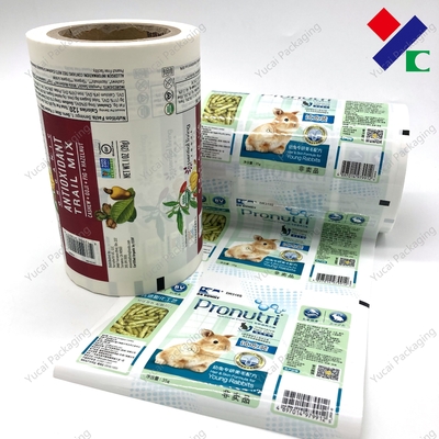 Air Proof Pet Food Packaging Film Roll CMYK + Spot Color