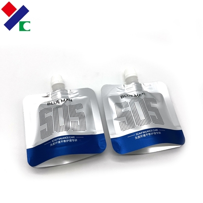 Standing Up Aluminum Foil Spout Pouch Packaging For Shampoo Liquid Soap Bag